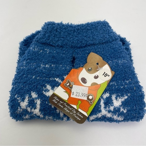 Blue Snowflake Dog Sweater - Picture 8 of 9